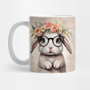 Baby Bunny Wearing Glasses Mug